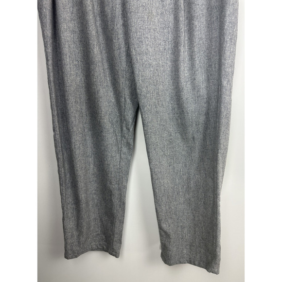 Eileen Fisher Soft Wool Flannel Pleated Tapered Pant Easy Fit Ankle Length Med M - Picture 5 of 12